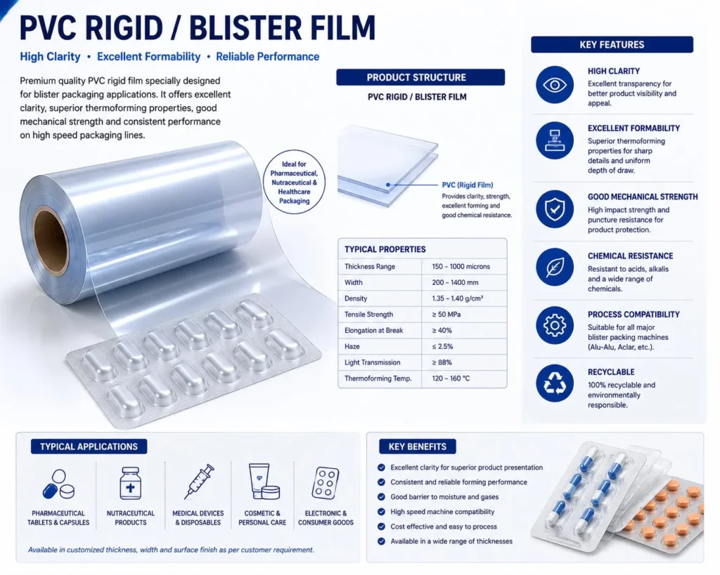 Rigid PVC Film Pharma Grade Manufacturer in Himachal Pradesh