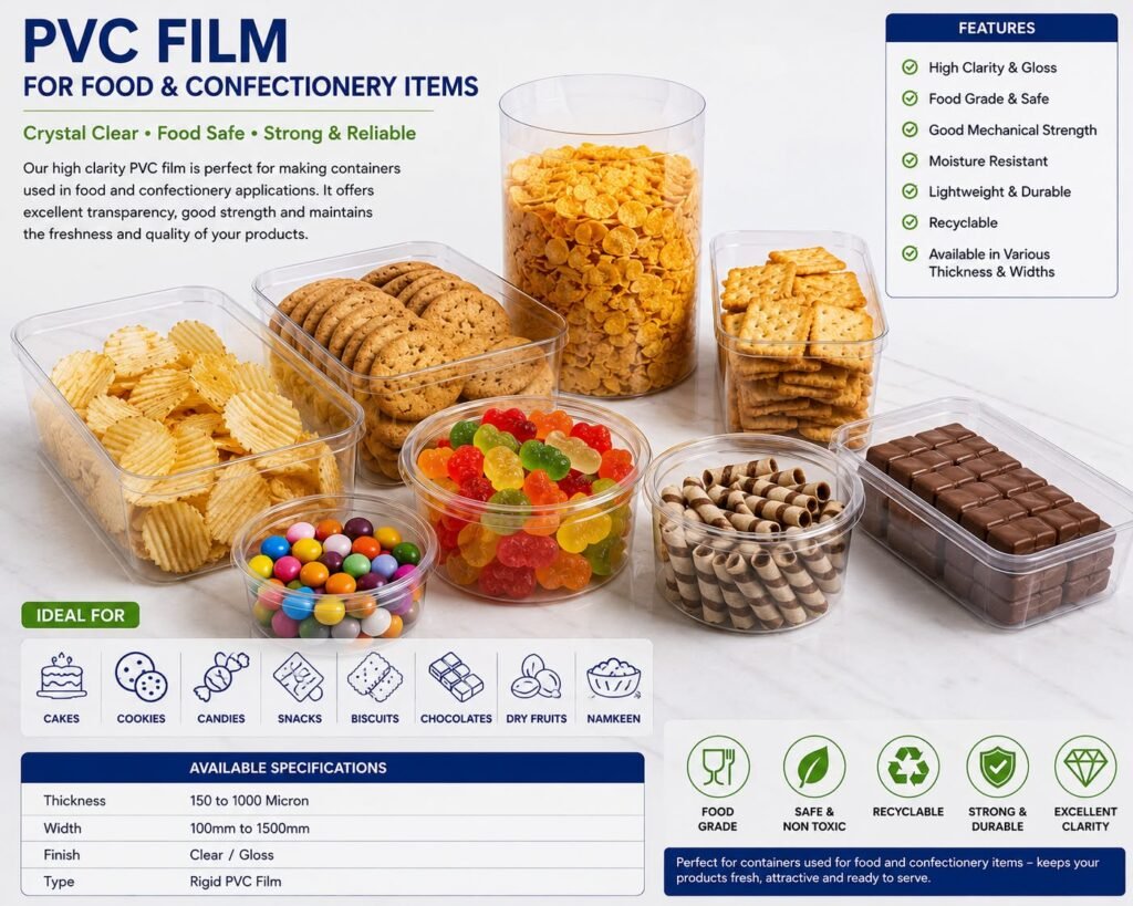 Rigid PVC Film For Food Packaging Manufacturer in Delhi NCR
